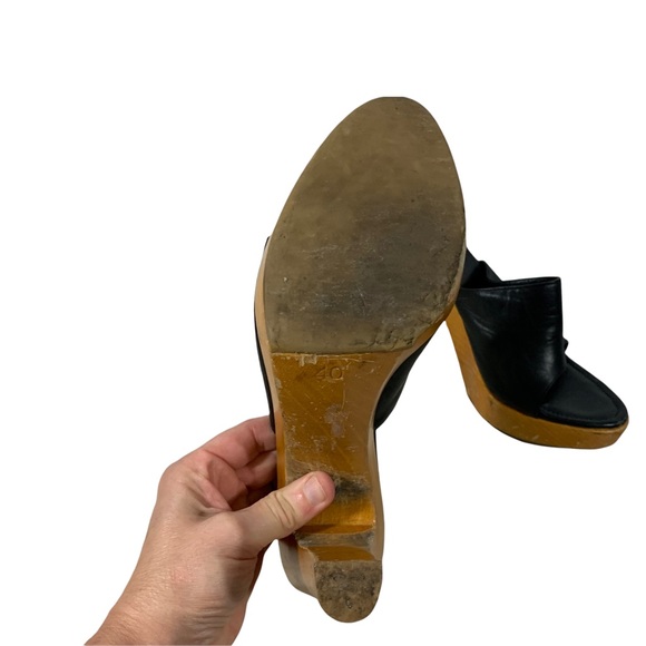 Sergio Rossi Wooden Heeled Mules - Picture 11 of 13